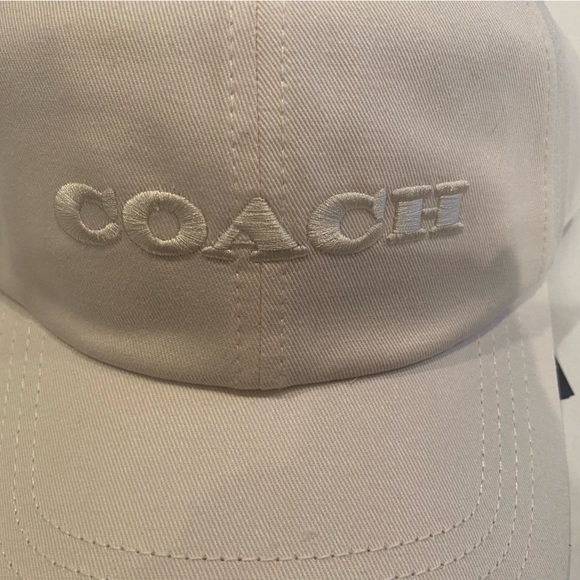 Coach women’s Logo Embroidered Baseball Cap in Chalk black OR off white NWT - Picture 3 of 8
